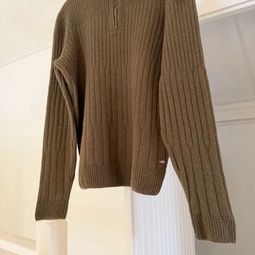 Hugo Boss Wool Collared Quarter Zip Sweater Size Mens L - Picture 9 of 10